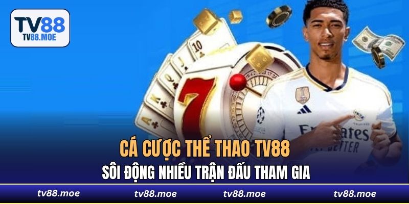Cá cược thể thao TV88 sôi động nhiều trận đấu tham gia
