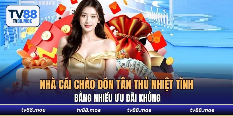 Nhà cái TV88 chào đón tân thủ nhiệt tình bằng nhiều ưu đãi khủng